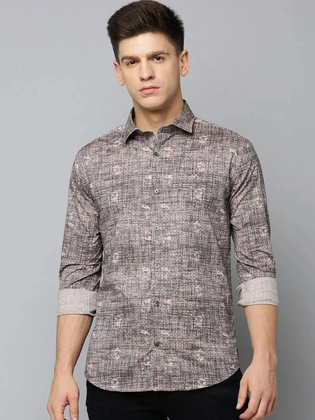 Black Printed Mens Shirt - DesiQlo Fashion Cotton Shirt