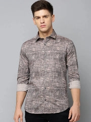 Men Black Printed Casual Shirt-FLIORIONIEPRINT-3519-Black