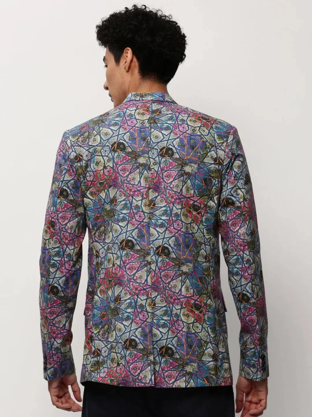 Multi-Print Blazer - Men's Ethnic Wear and Nehru Jackets