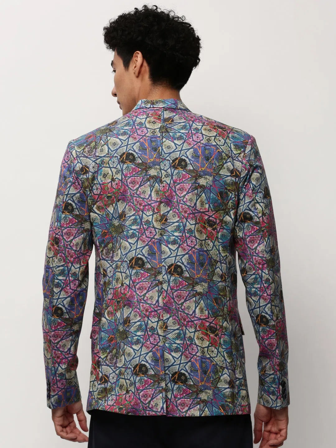 Multi-Print Blazer - Men's Ethnic Wear and Nehru Jackets