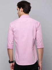 Men Mauve Solid Casual Shirt-JACOBLINEN-3283-Mauve