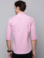 Men Mauve Solid Casual Shirt-JACOBLINEN-3283-Mauve