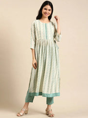 Women's Cream Solid Kurta SetKC-799-Cream