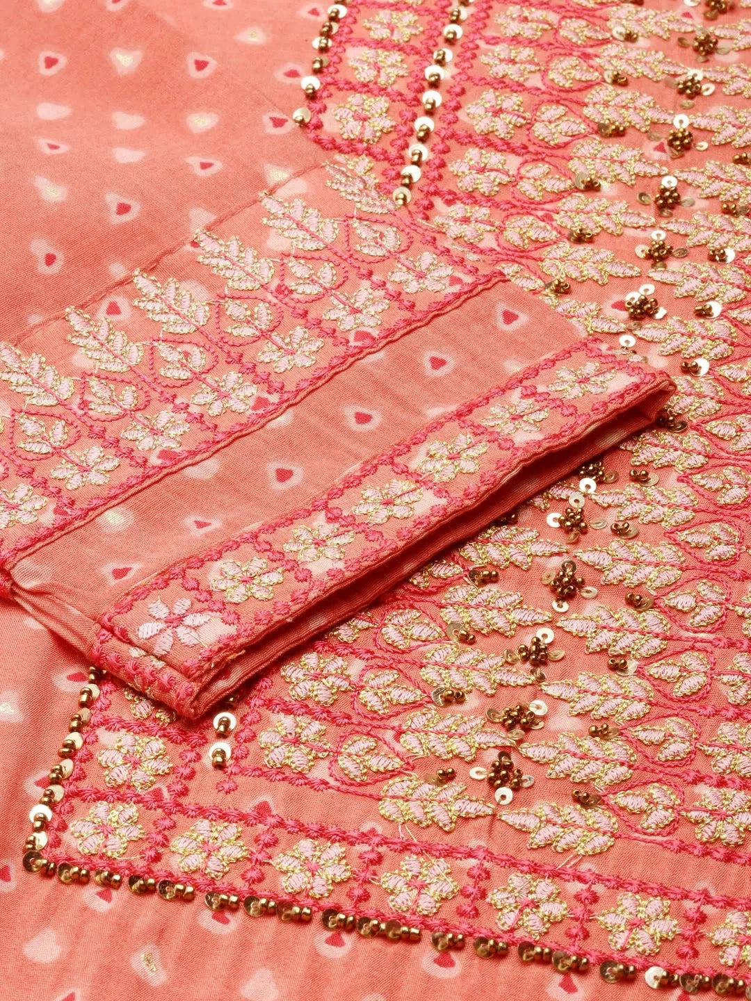 Peach Embroidered Kurta Set for Women | Designer Kurta Sets