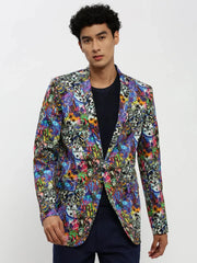 Men Multi Printed Blazer-SOBLZ-85-02-Multi