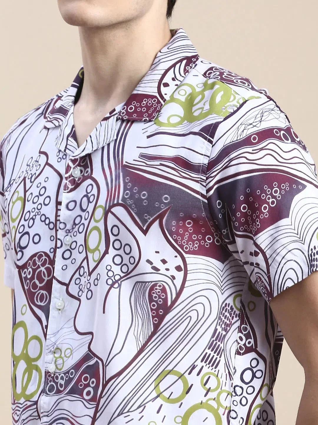 Men's Pink Printed Casual Co ord Set | Stylish Two Piece Sets