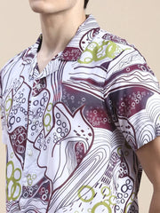 Men Pink Printed Casual Co ord Set-MARSHALL-1836-Pink