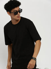 Men Black Solid Co ordSet-AR-CD-15-Black