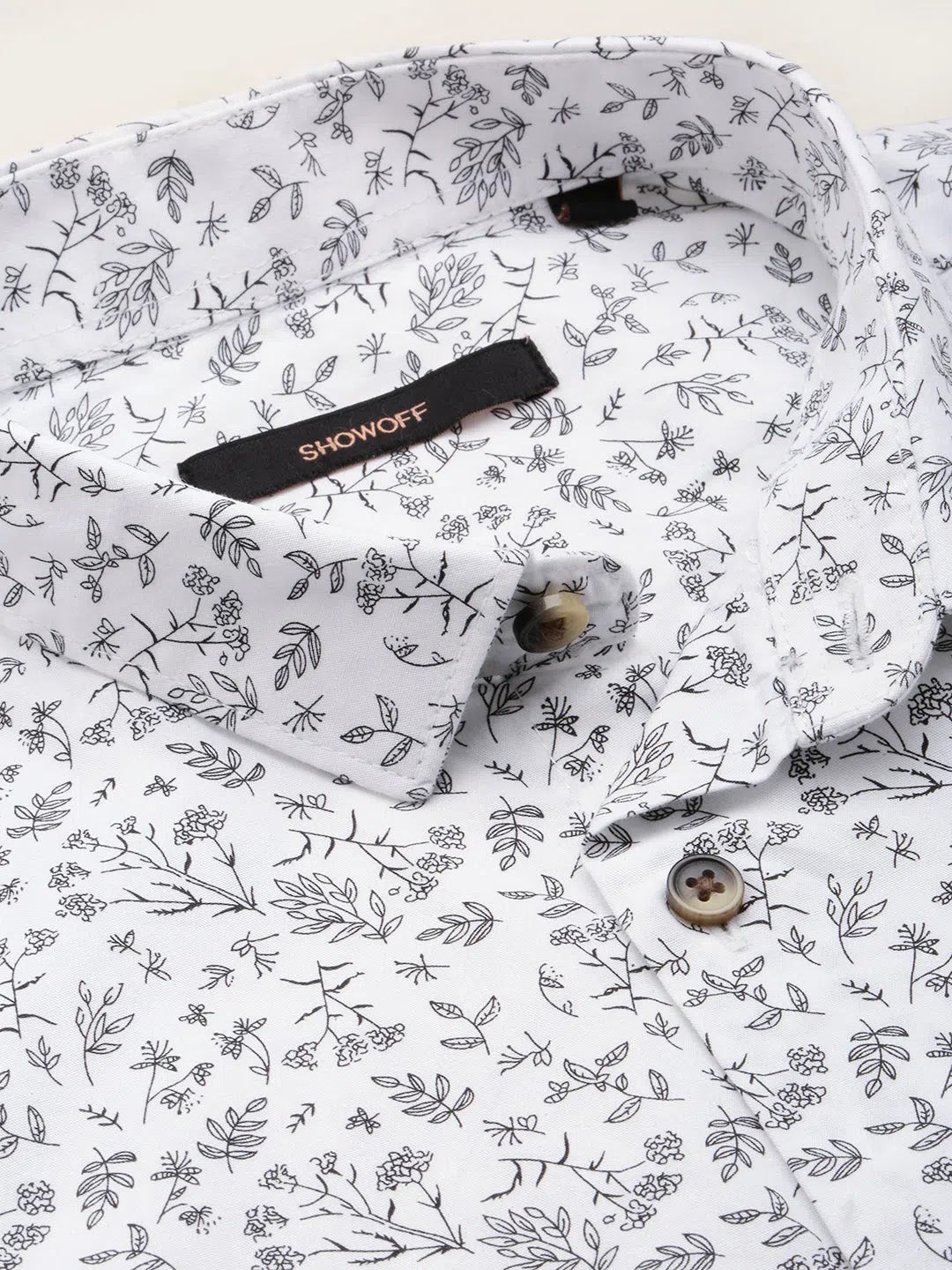 Stylish White Printed Mens Shirt - Cotton Casual Shirt | DesiQlo