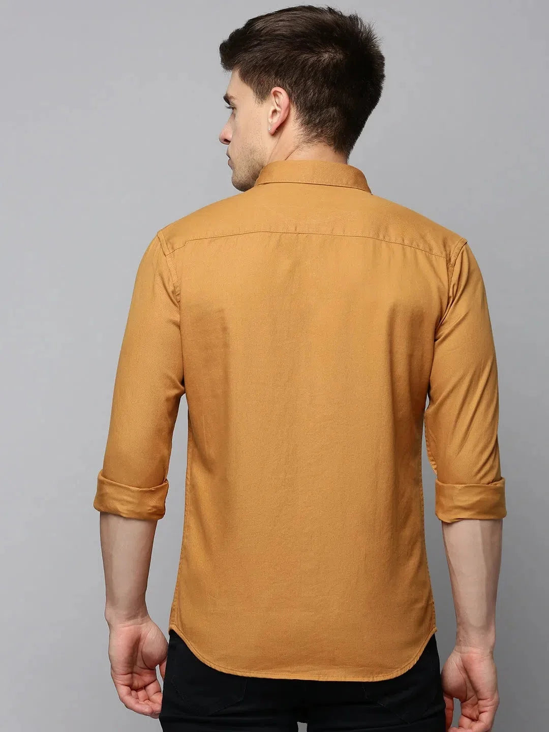Buy Men's Khaki Cotton Shirt - Solid Casual Shirt Online