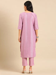 Women's Lavender Embroidered Kurta SetKC-839-Lavender