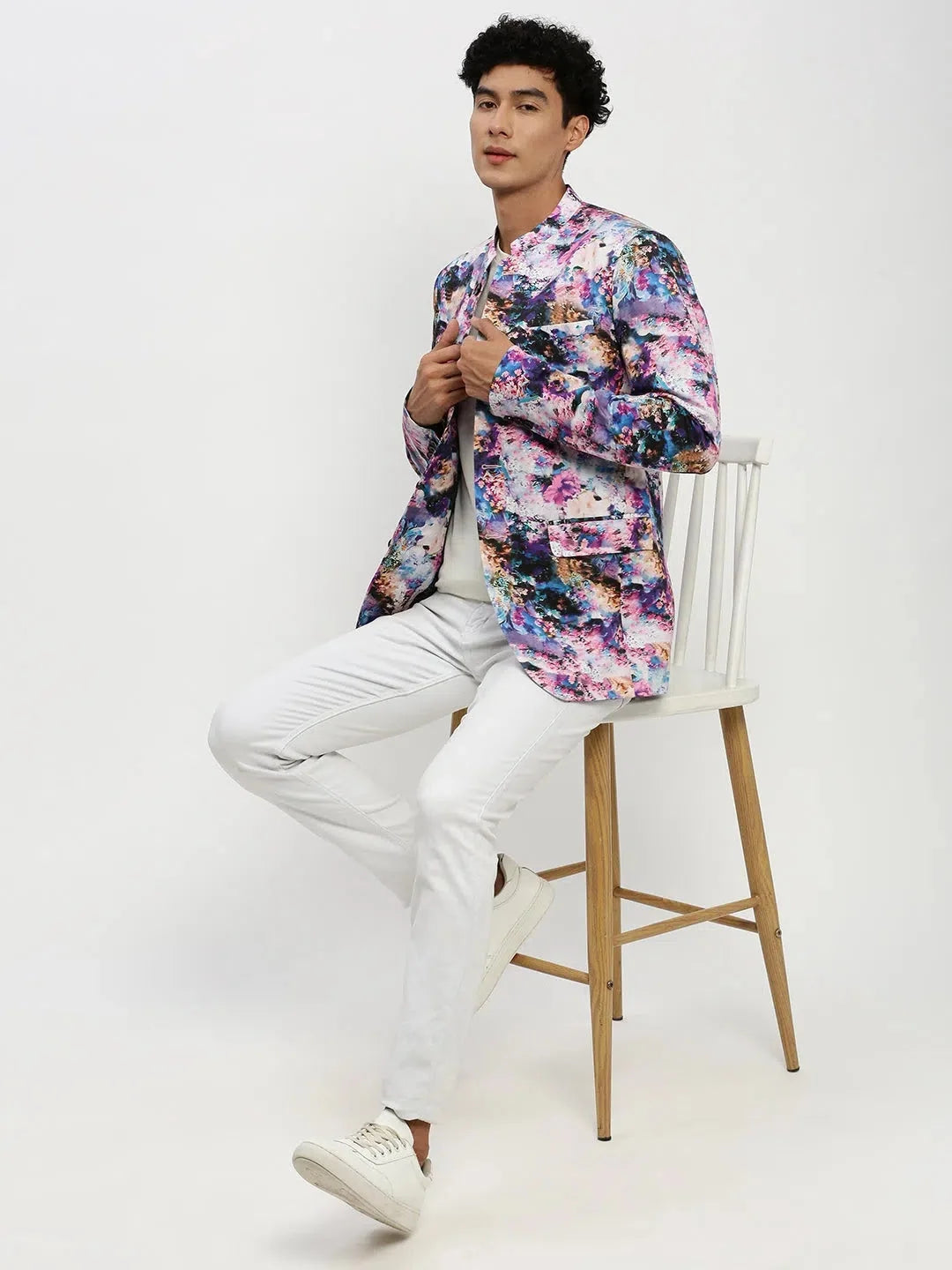 Multi Printed Blazer - Stylish Men's Ethnic Wear Collection