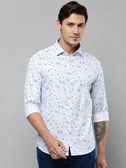 Men White Printed Casual Shirt-ELICAPRINT-4825-White