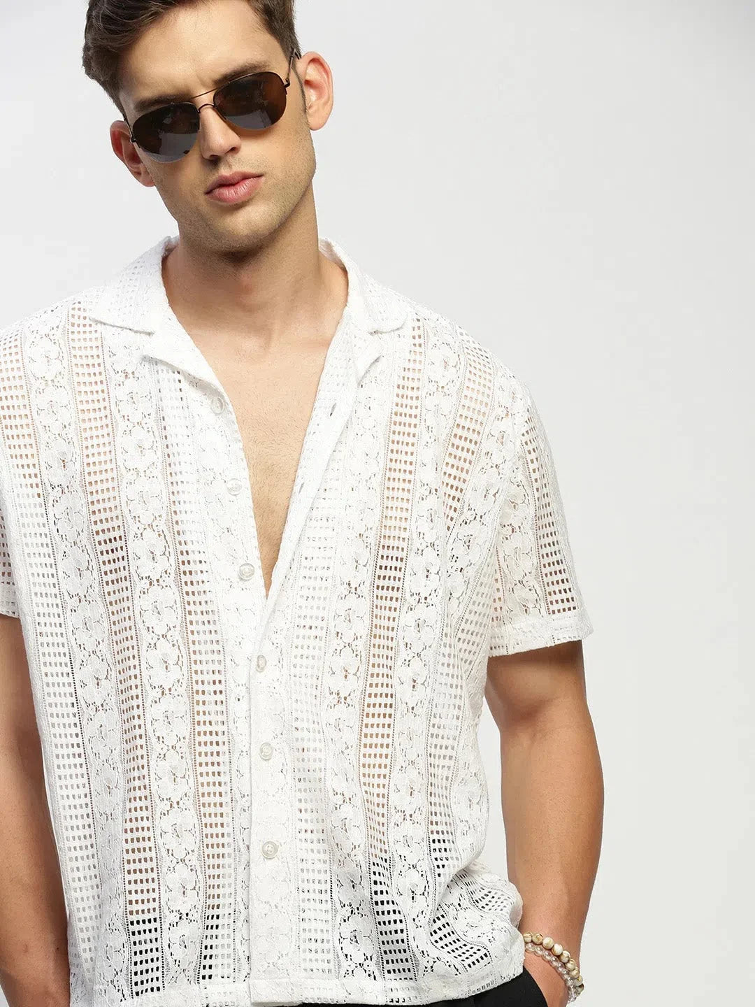 White Solid Cotton Mens Shirt | DesiQlo Formal Shirts Online
