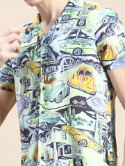 Men Multi Printed Casual Co ord Set-MARSHALL-1845-Multi