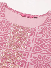 Women's Purple Printed Kurta SetKC-3364-Violet