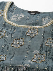 Women's Teal Printed Kurta SetKC-1006-Teal