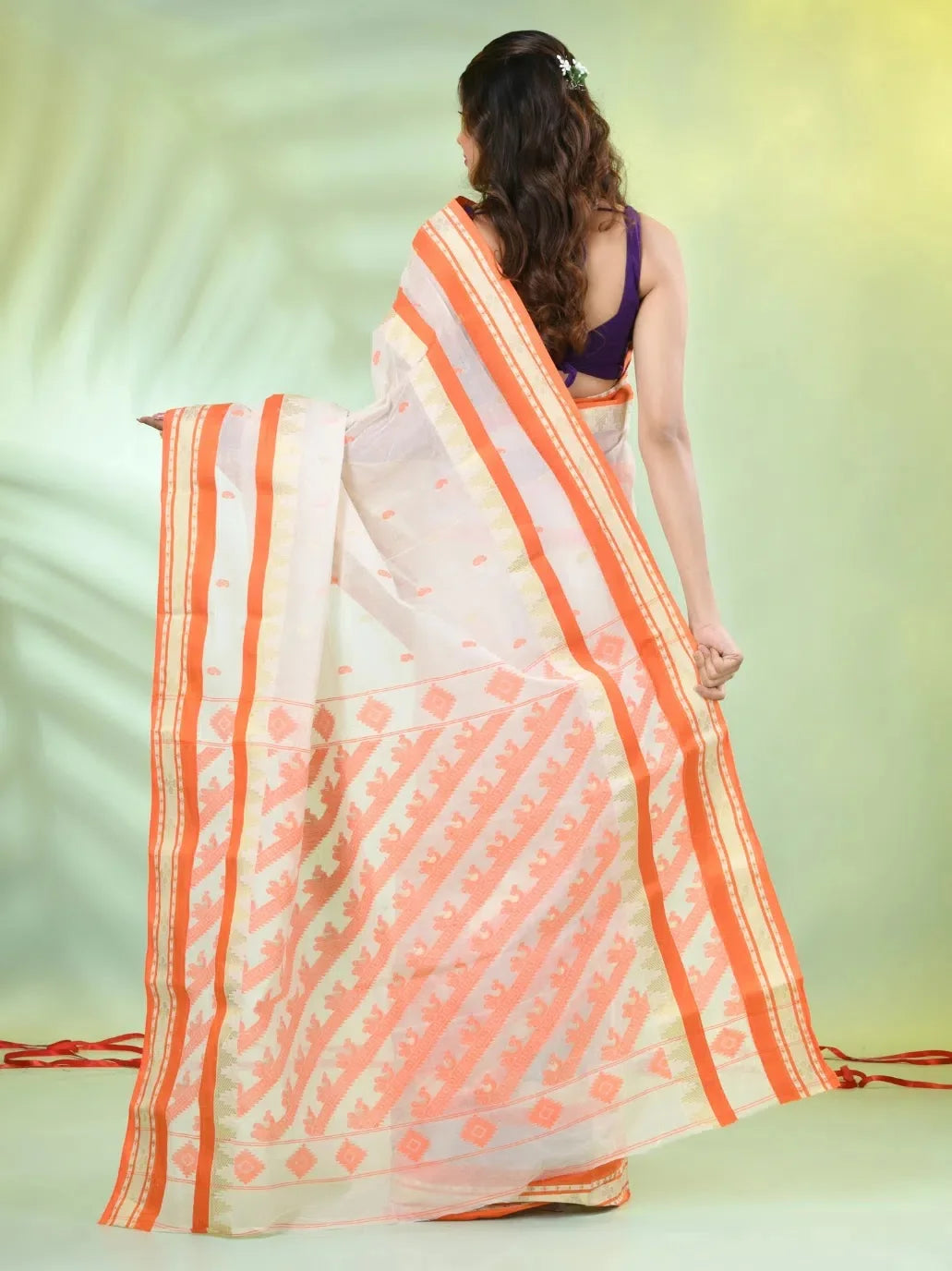 Off White Cotton Saree | Classic Designer Sarees India