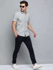 Men White Printed Casual Shirt-PICOPRINT-2019-White