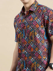 Men Multi Printed Casual Shirt-GALLERLA-1735A-Multi