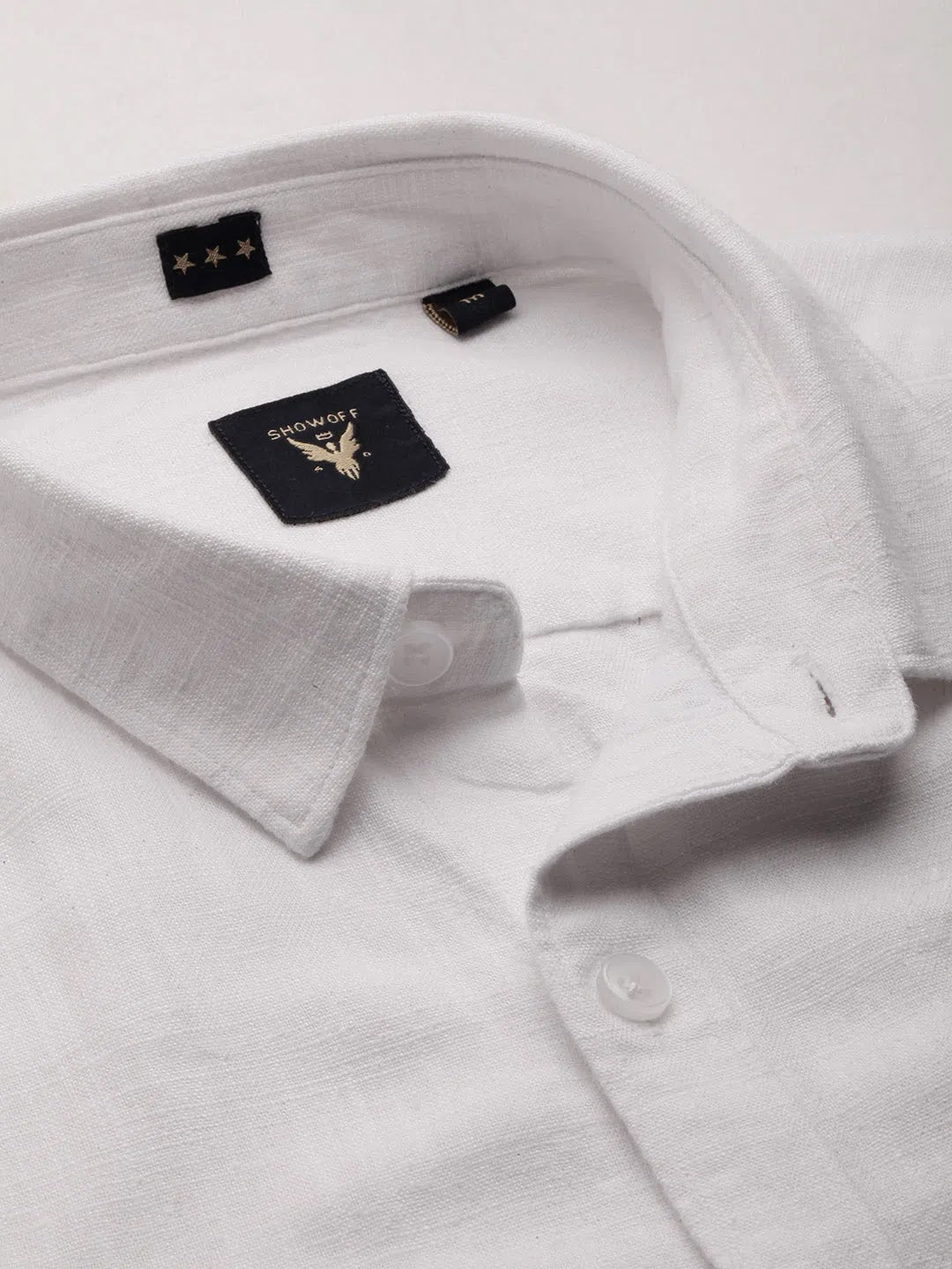 Men's White Solid Cotton Shirt | DesiQlo Formal Shirts