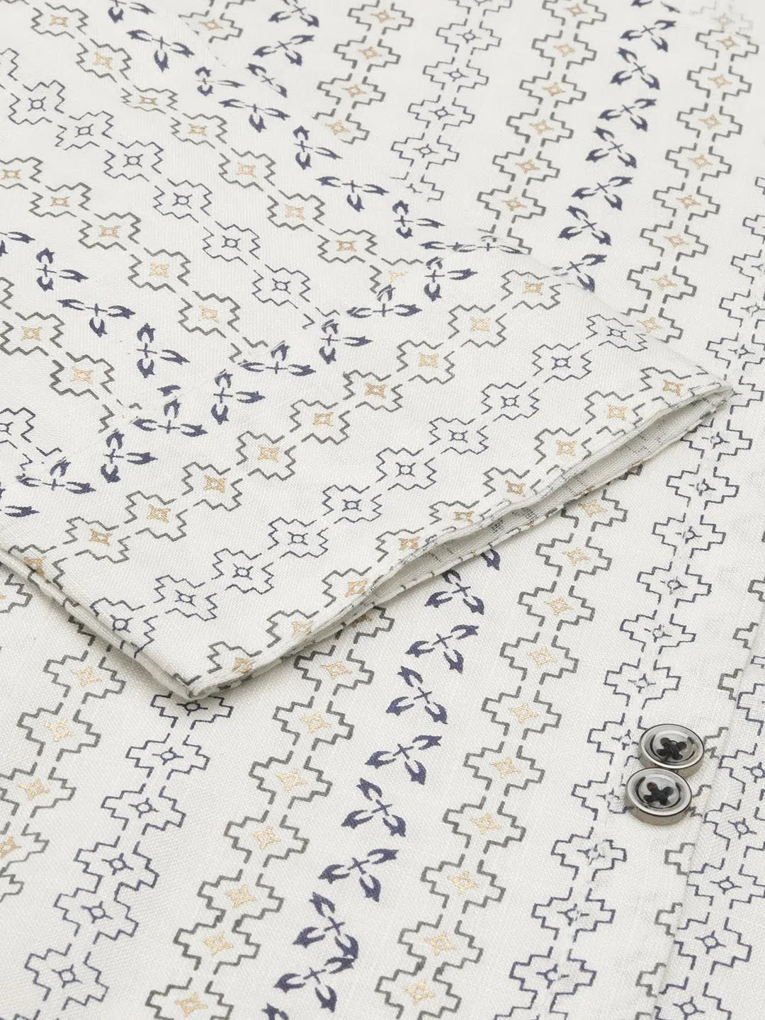 White Printed Straight Kurta | Women's Cotton Short Kurti