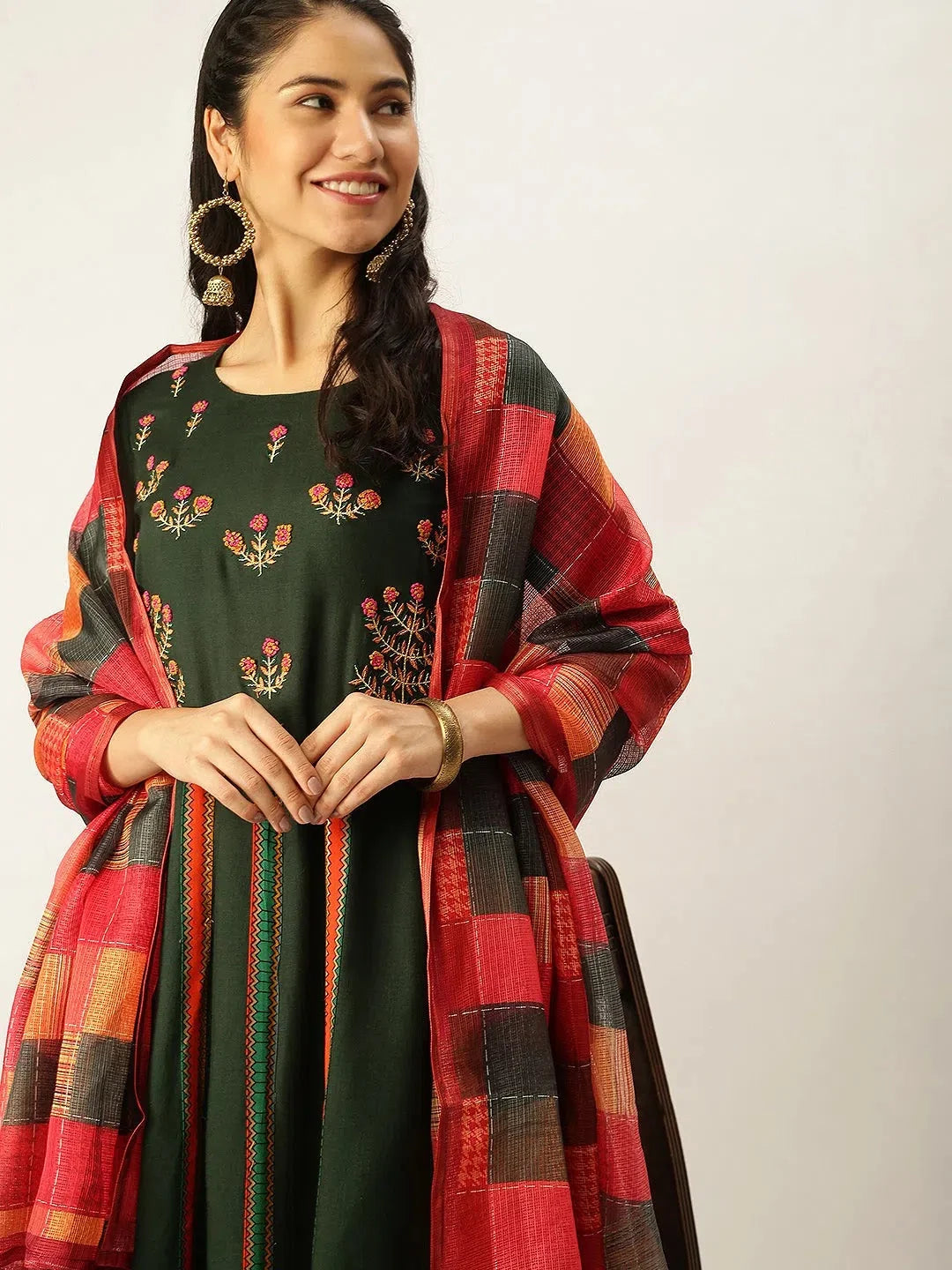 Women's Solid Green Kurta Sets | Cotton Indian Kurta Sets