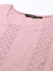 Women's Pink Embroidered Kurta SetKC-839-Pink
