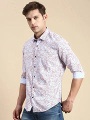 Men Grey Printed Casual Shirt-JORDANPRINT-4897-Grey