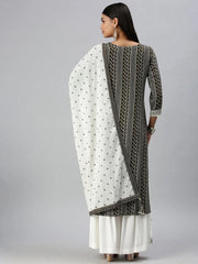 Women's Olive Printed Kurta SetsB32389-Olive
