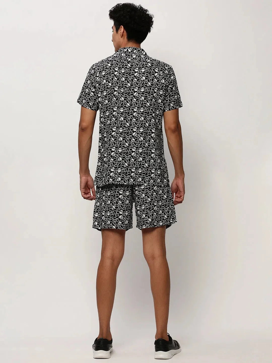 Black Printed Co ord Sets Men - Casual Two Piece Sets Online