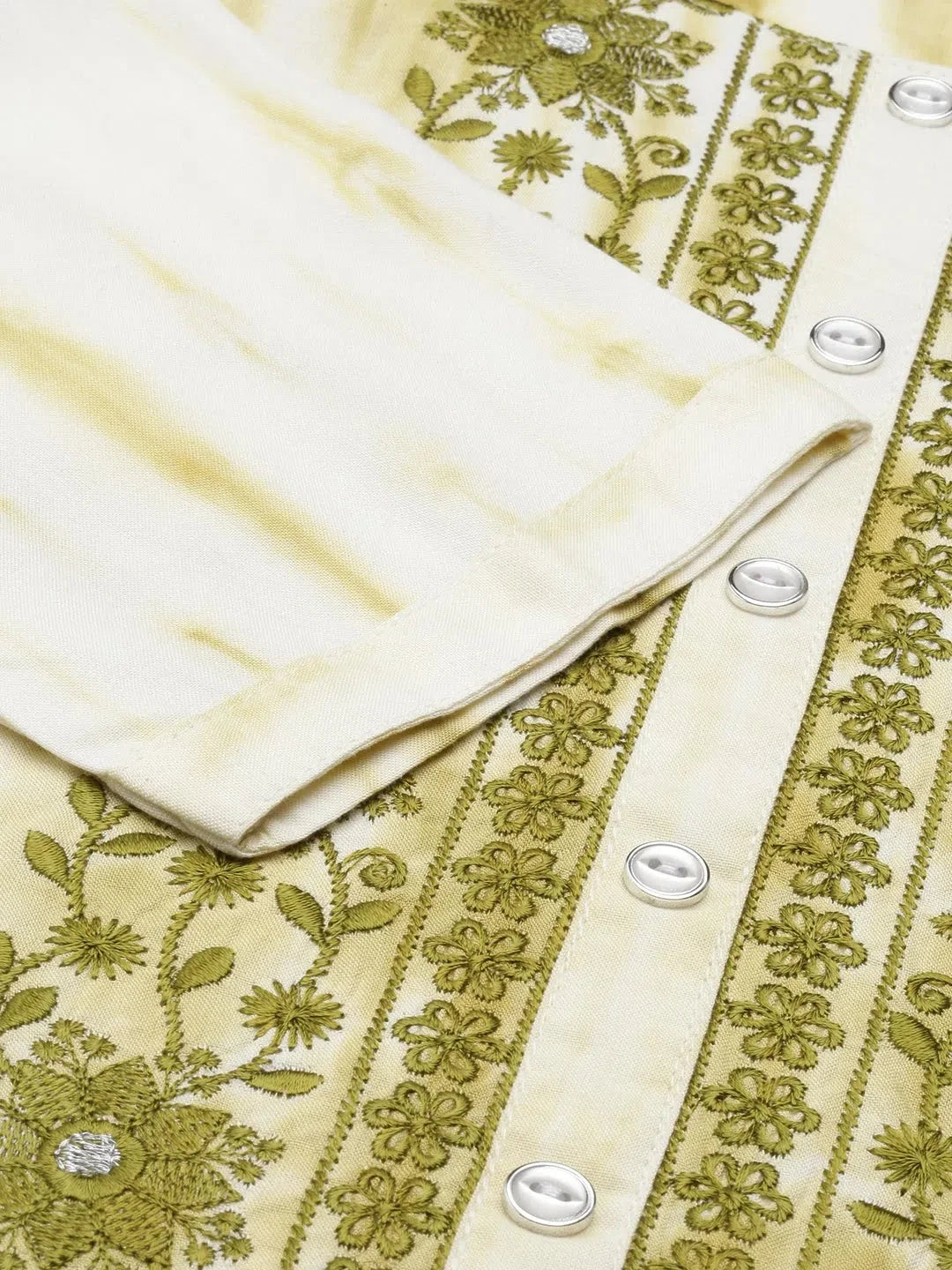 Green Tie Dye Indian Kurti | Trendy Women's Kurtas by DesiQlo