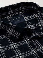 Men Black Checked Casual Shirt-DALTONCHECKS-4099-Black