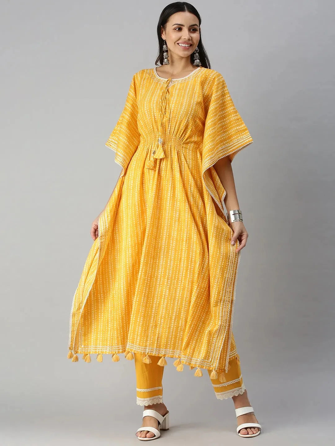 Yellow Geometric Kurta Set | Designer Women's Kurta Sets