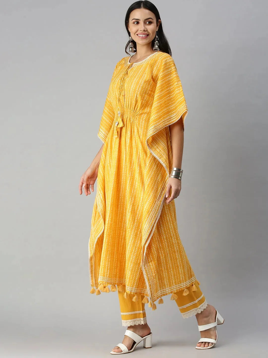 Yellow Geometric Kurta Set | Designer Women's Kurta Sets