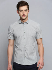 Men White Printed Casual Shirt-PICOPRINT-2019-White