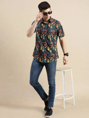 Men Multi Graphics Casual Shirt-GALLERLA-1736-Multi