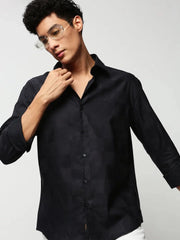 Men Navy Checked Casual Casual Shirts-TRUJETTWILL-5486-Navyblue