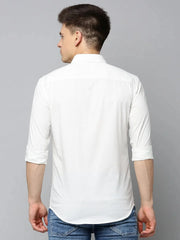 Men White Printed Casual Shirt-FLIORIONIEPRINT-3496-White