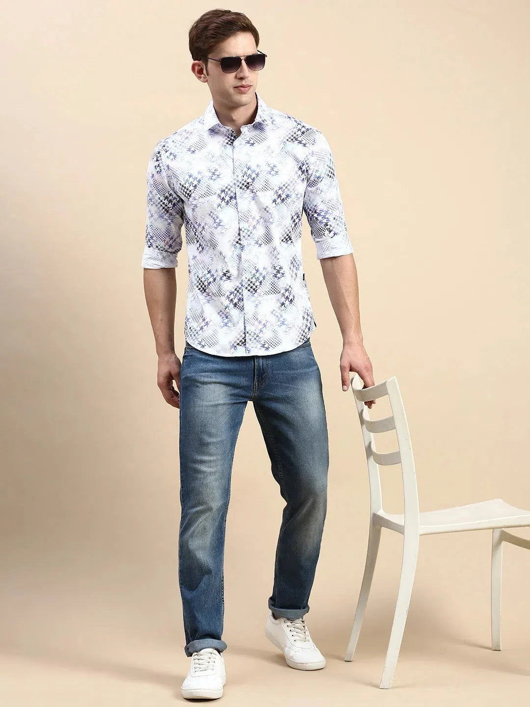 Men's Multi Printed Cotton Shirt - Casual & Trendy | DesiQlo