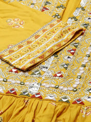 Women's Yellow Printed Kurta SetKC-1558-Yellow