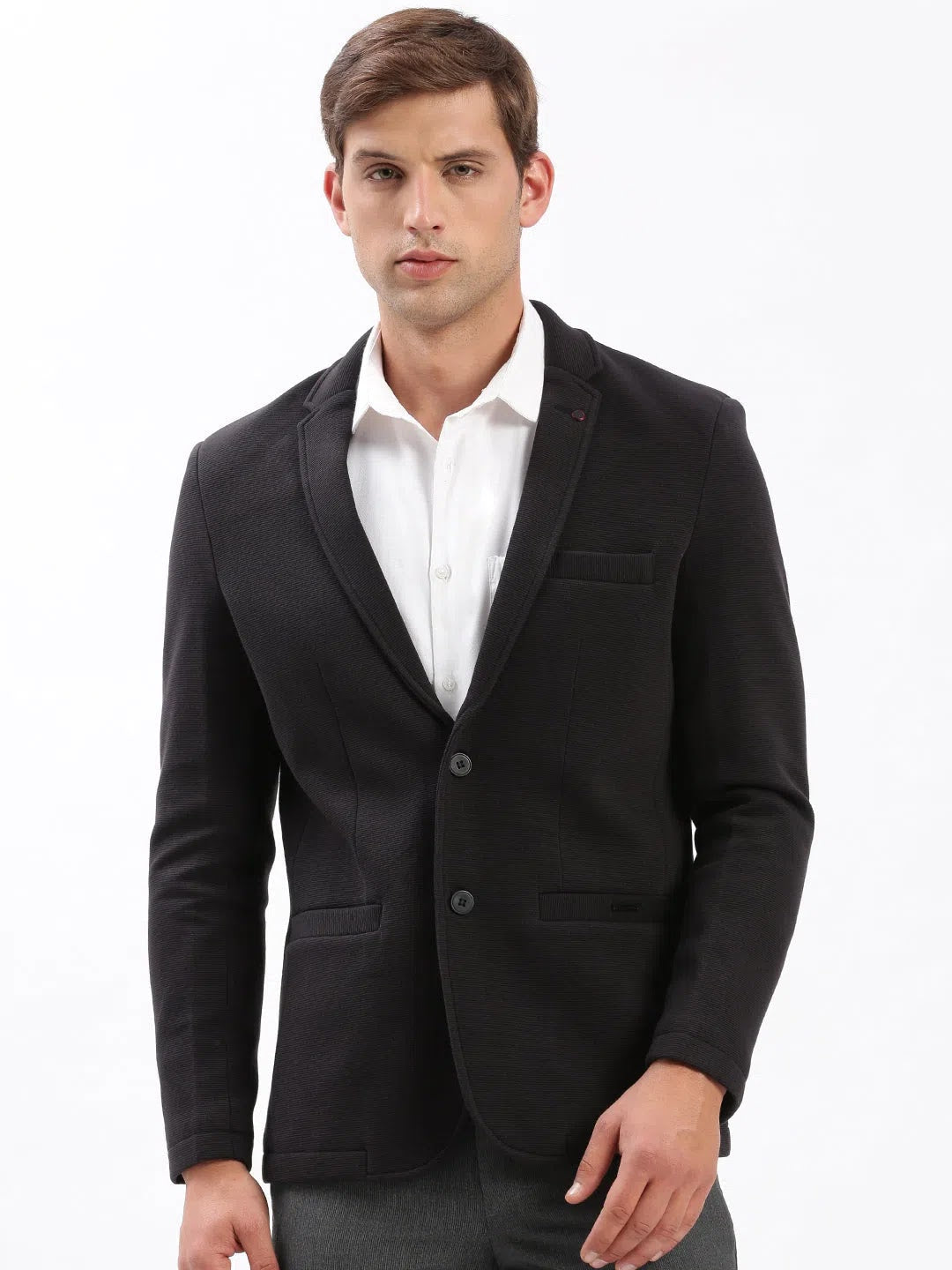 Black Notched Lapel Blazer | Men's Ethnic Nehru Jackets
