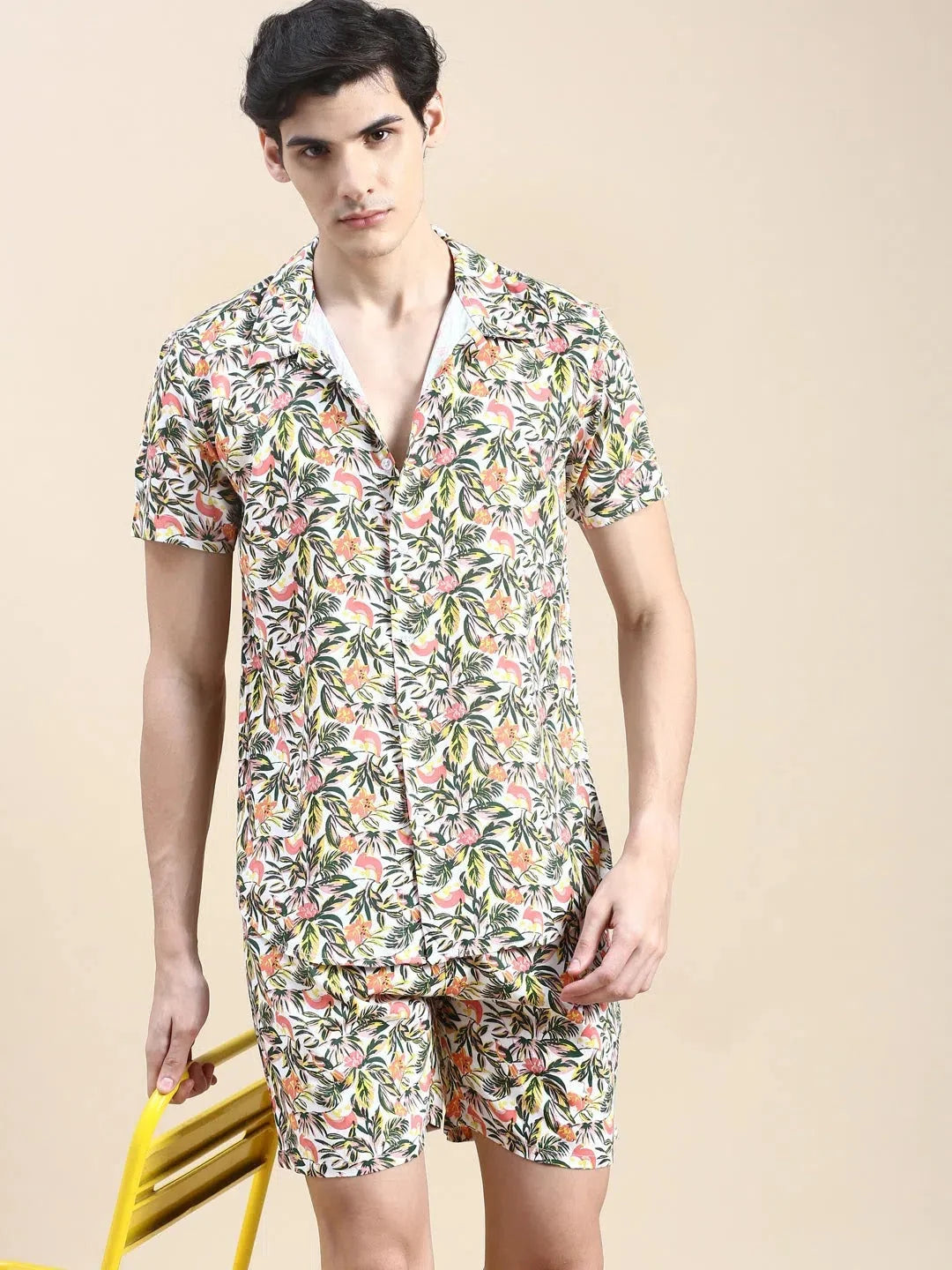 Men Multi Printed Casual Co ord Set-AM-91-6-Multi