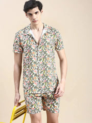 Men Multi Printed Casual Co ord Set-AM-91-6-Multi
