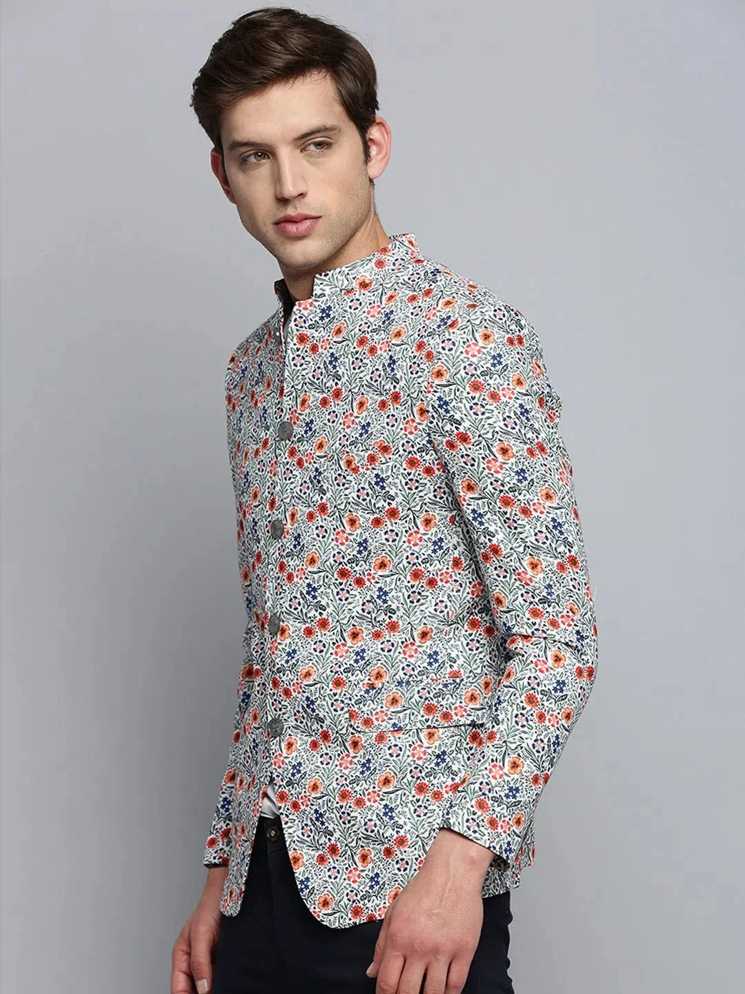 Men's Multi Printed Blazer - Nehru Jacket for Weddings