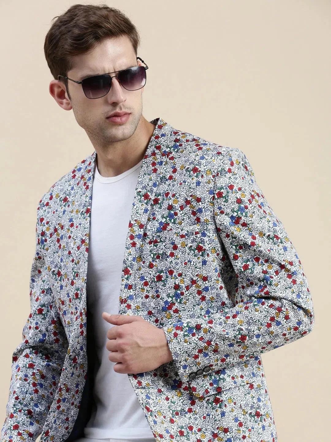 Men Multi Printed Casual Blazer-SOBLZ-71-8-Multi