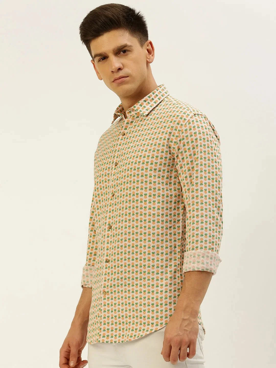 Multi Printed Linen Mens Shirt - Casual Style | DesiQlo