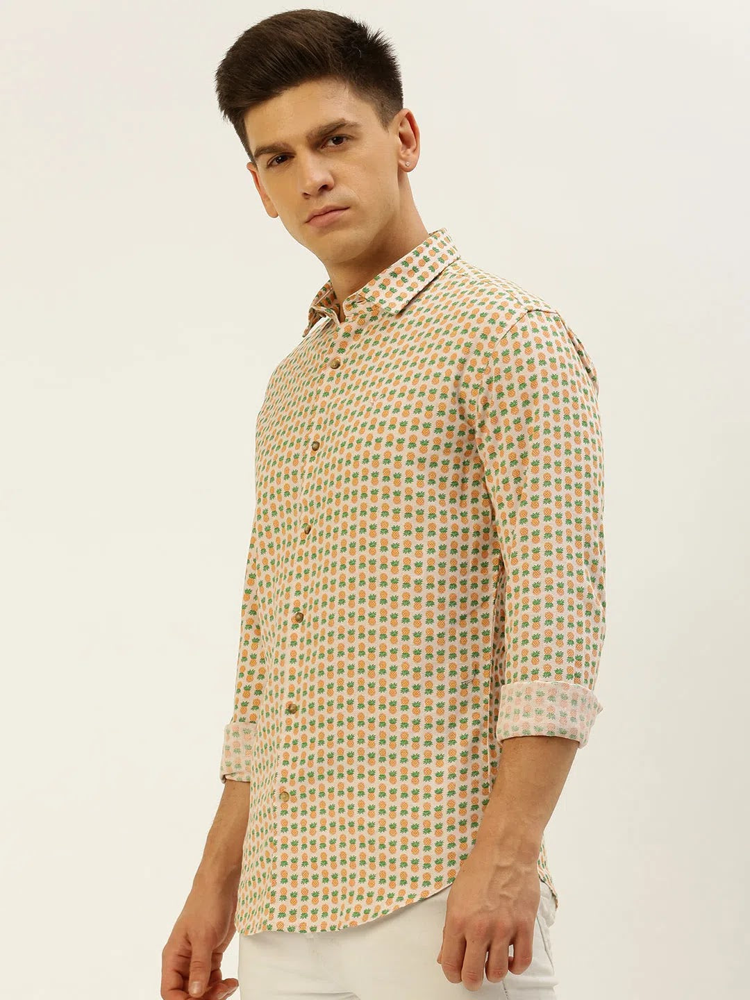 Multi Printed Linen Mens Shirt - Casual Style | DesiQlo