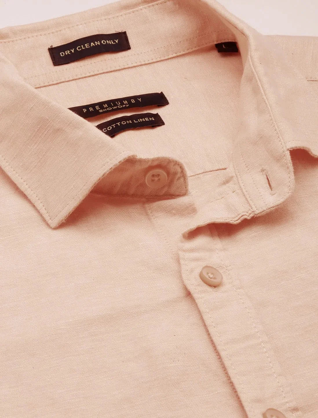 Mens Orange Solid Shirt - Cotton Casual Shirt | DesiQlo