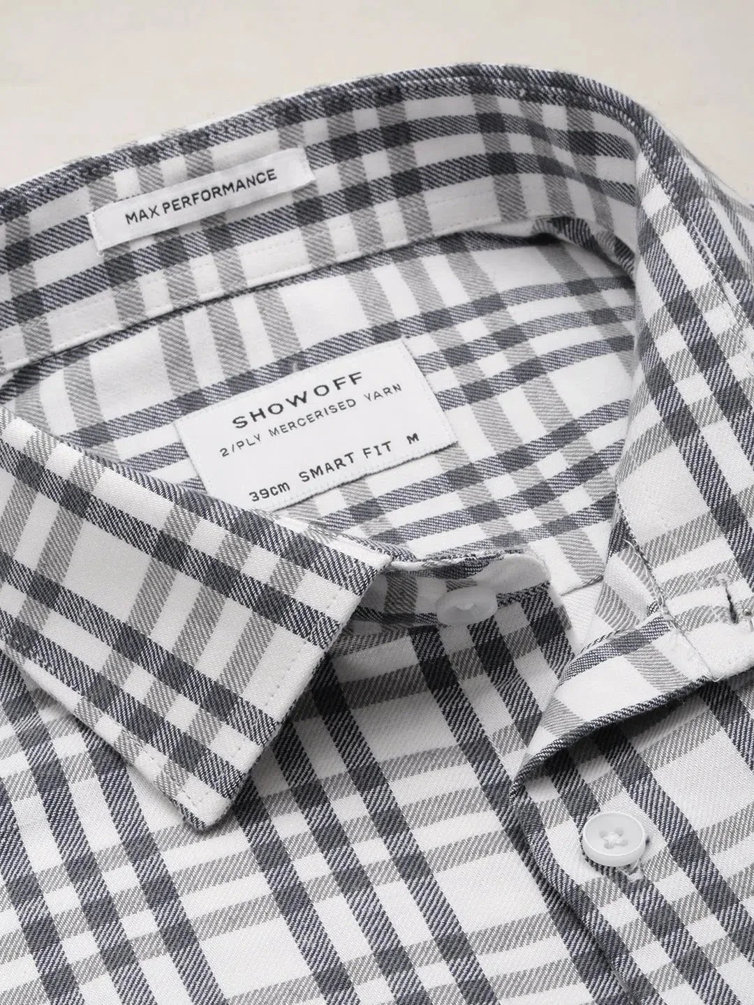 White Checked Mens Shirt - Casual Cotton Shirt | DesiQlo